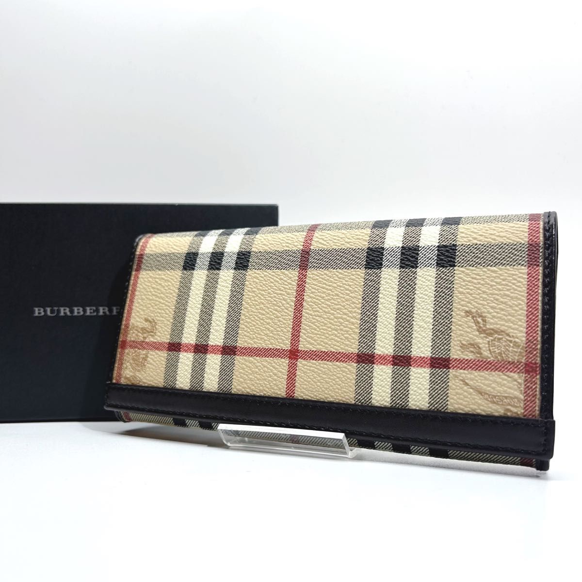 未使用品 BURBERRY バーバリー 長財布 2つ折り PVC シャドー 未使用品 BURBERRY バーバリー 長財布 2つ折り PVC シャドー