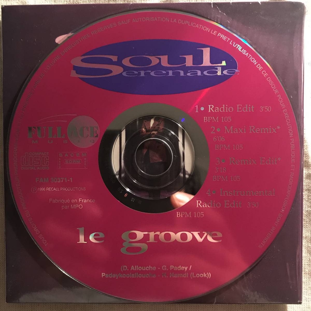 【CD Single】Soul Serenade/Le Groove France盤