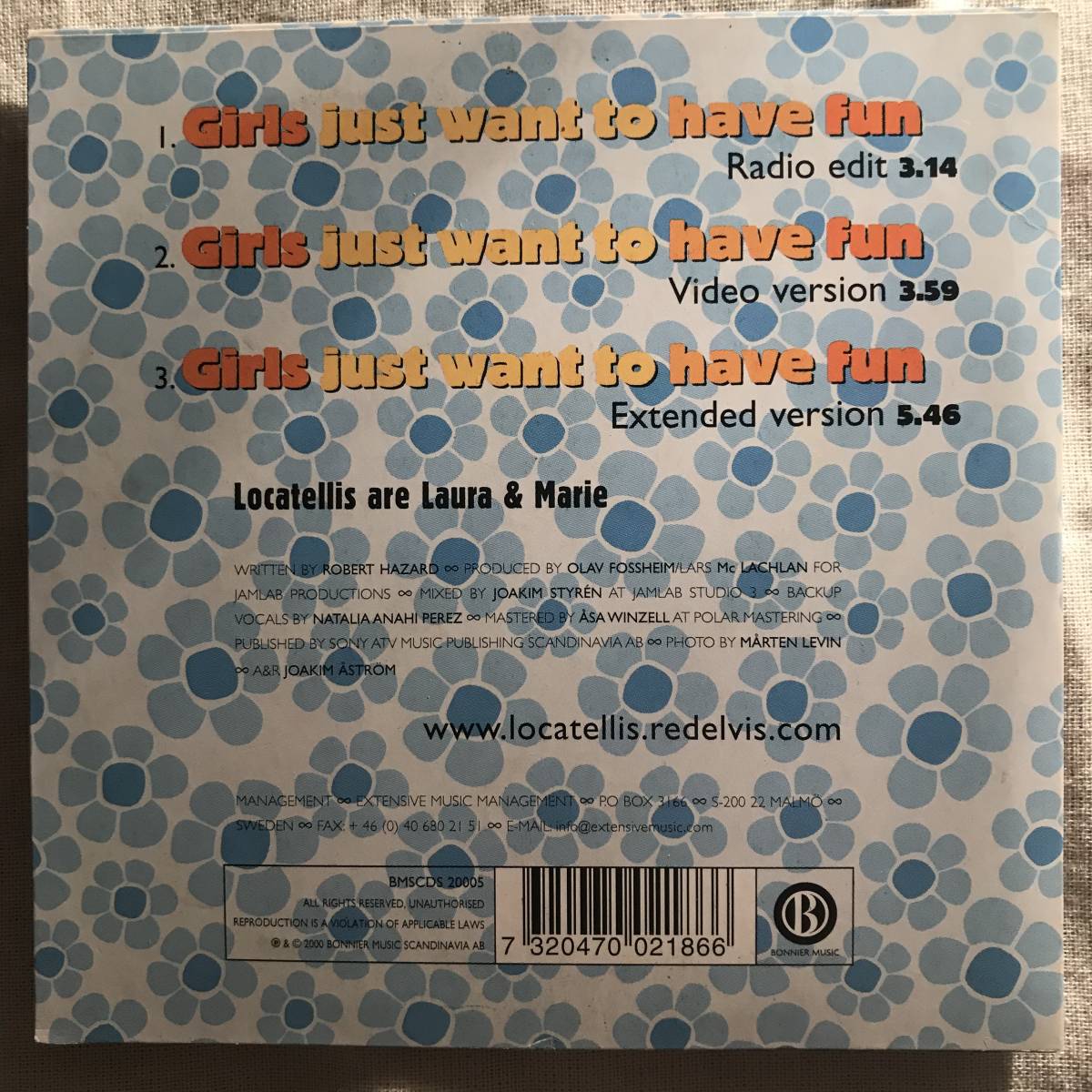 【CD Single】Locatellis/Girl Just Want To Have Fun Sweden盤_画像2