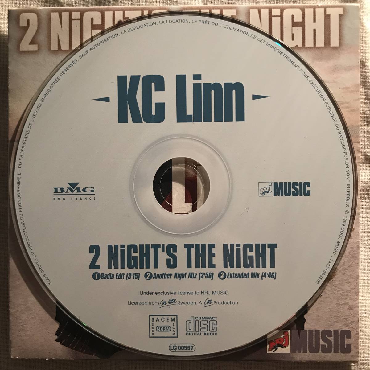 【CD Single】KC Linn/2 Night's The Night EU盤