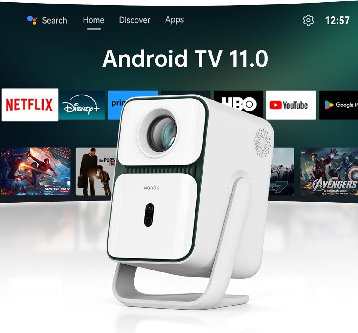 Wanbo T2 UltraプロジェクターAndroidTV 11 0 搭載1080P 小型 Wanbo T2 UltraプロジェクターAndroidTV 11 0 搭載1080P 小型