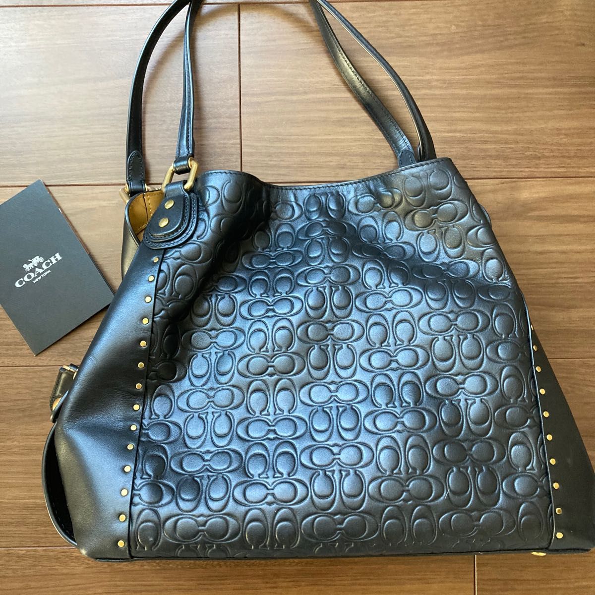 美品 coach コーチ レザー バッグ 黒 ブラック 総柄|Yahoo 美品 coach コーチ レザー バッグ 黒 ブラック 総柄|Yahoo