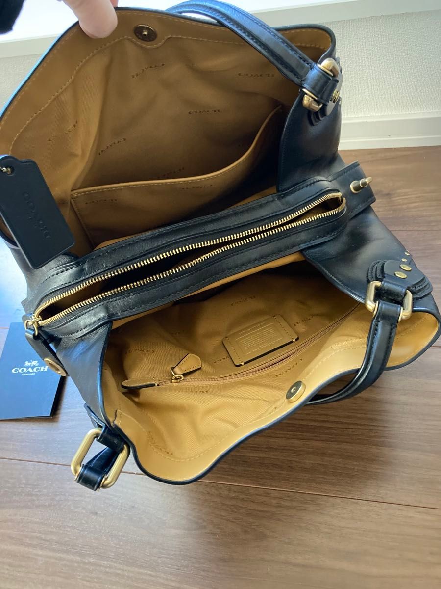 美品 coach コーチ レザー バッグ 黒 ブラック 総柄|Yahoo 美品 coach コーチ レザー バッグ 黒 ブラック 総柄|Yahoo