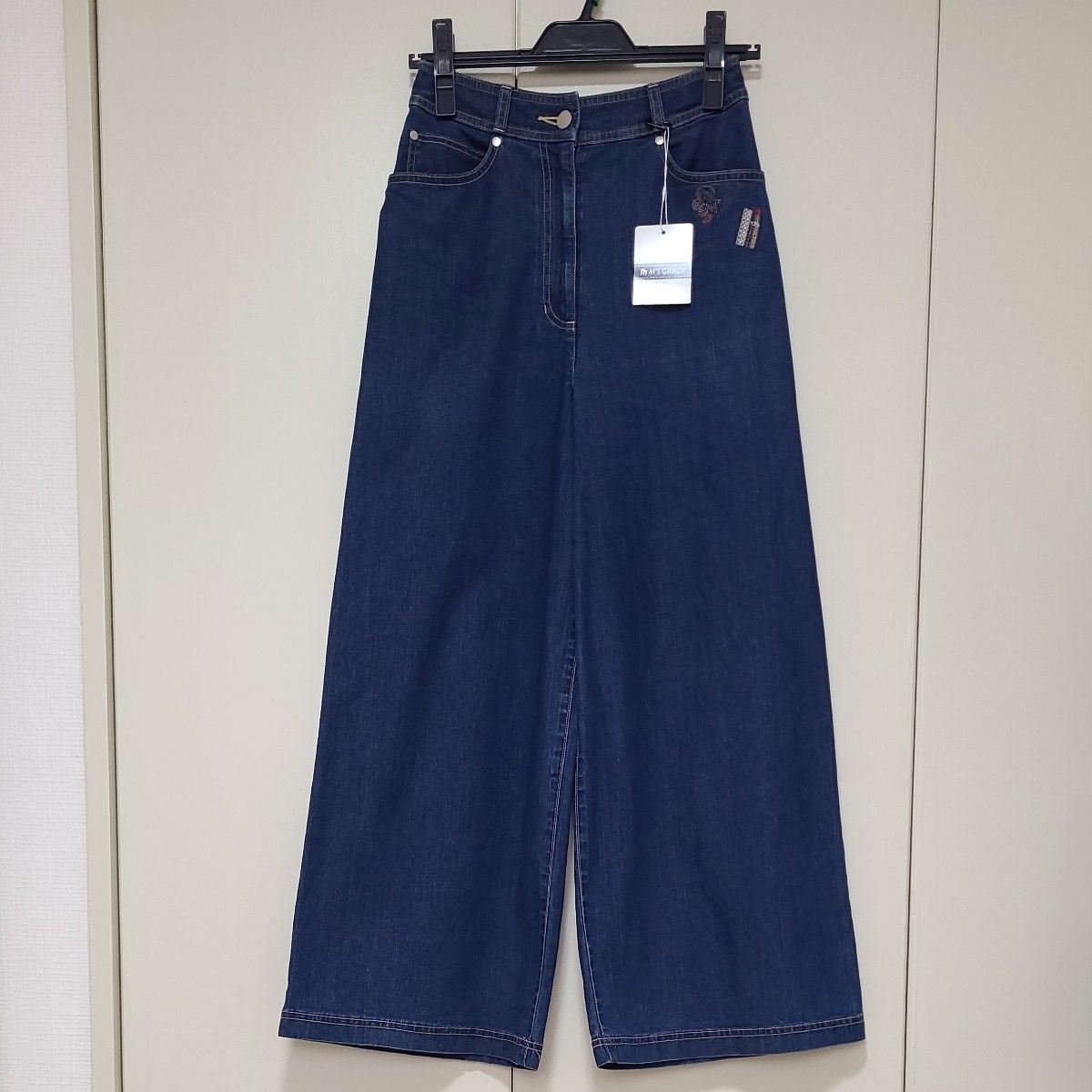 エムズグレイシー ワイドパンツ デニムパンツ ガウチョパンツ 未 エムズグレイシー ワイドパンツ デニムパンツ ガウチョパンツ 未