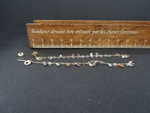[STAR JEWELRY] Star Jewelry color stone swing long earrings K10