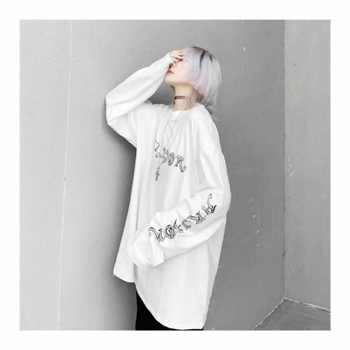 Lサイズ 新品未使用 ARJPOR ロゴ ロンT 長袖 Tシャツ 韓国っぽ Lサイズ 新品未使用 ARJPOR ロゴ ロンT 長袖 Tシャツ 韓国っぽ