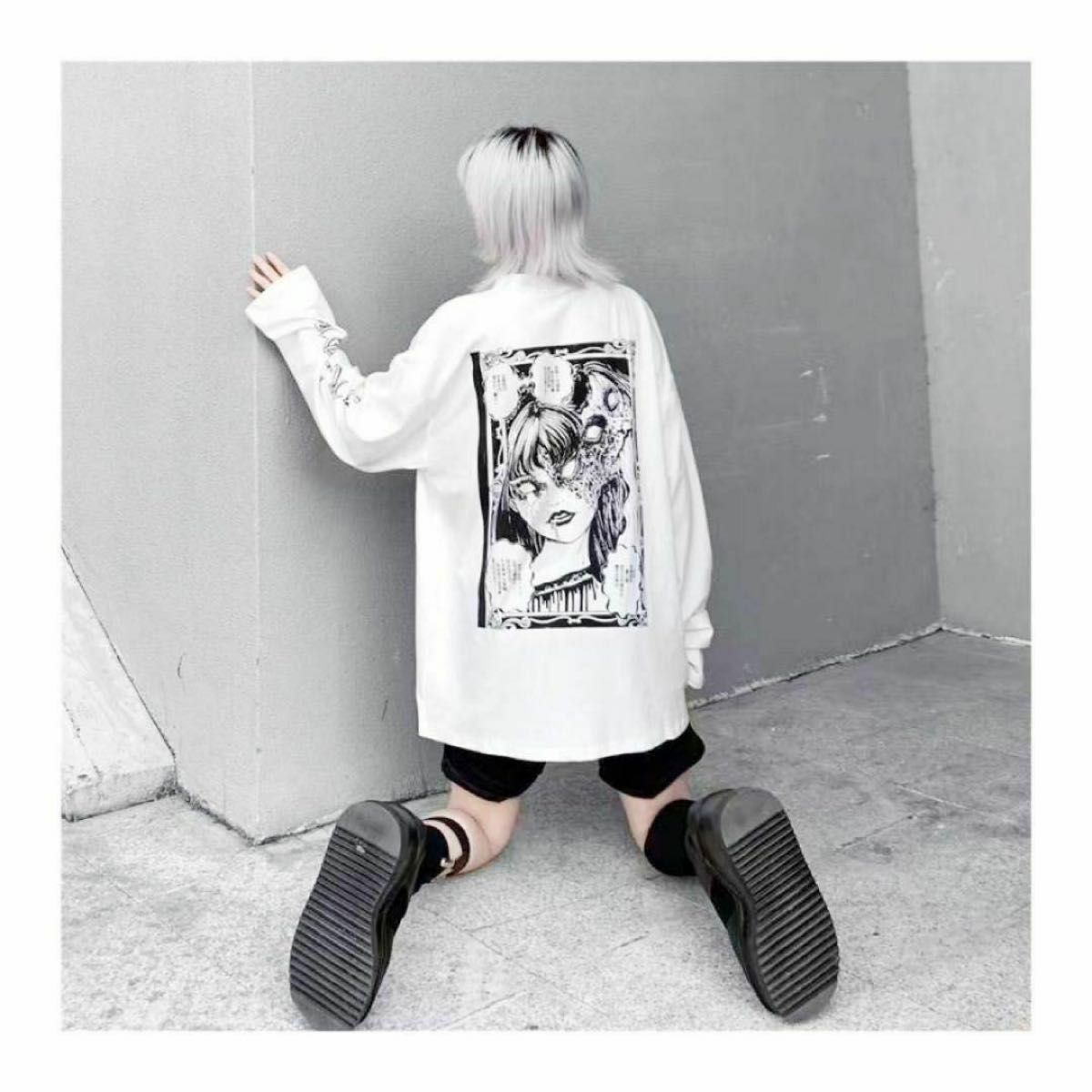 Lサイズ 新品未使用 ARJPOR ロゴ ロンT 長袖 Tシャツ 韓国っぽ Lサイズ 新品未使用 ARJPOR ロゴ ロンT 長袖 Tシャツ 韓国っぽ