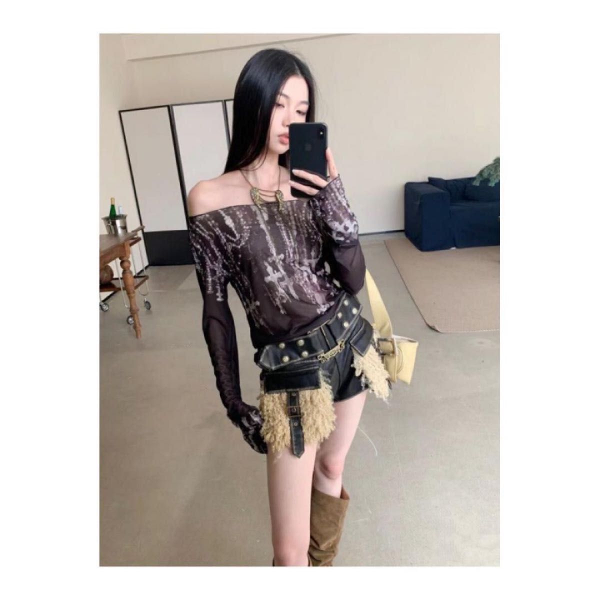 新品 Lサイズ クロス長袖カットソー Y2K 平成ギャル フェアリー 新品 Lサイズ クロス長袖カットソー Y2K 平成ギャル フェアリー