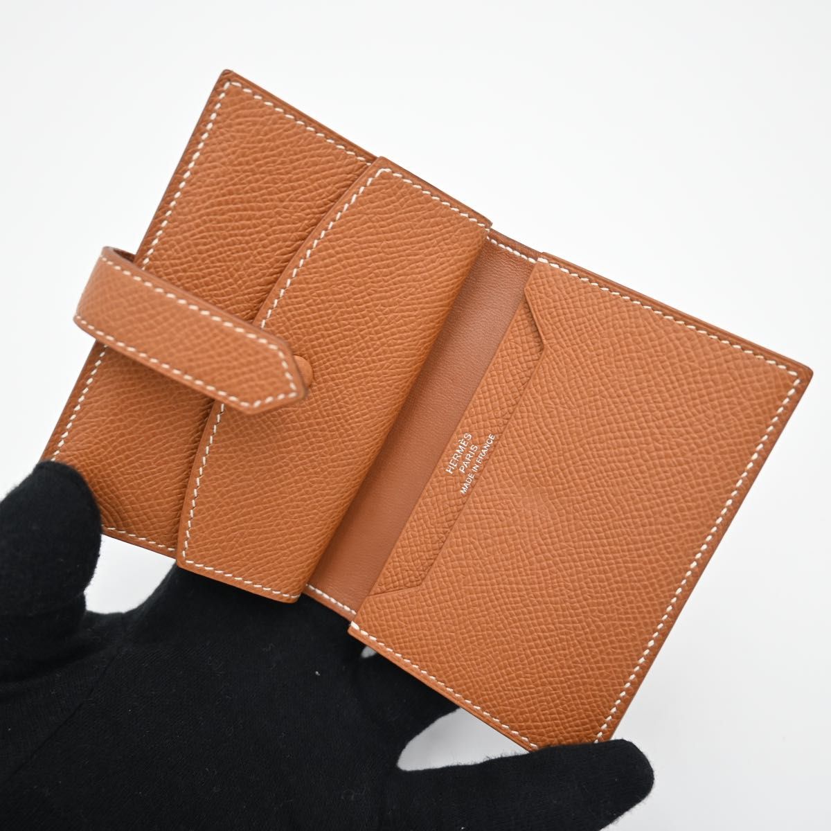 ほぼ新品】HERMES エルメス ベアン ミニ 二つ折り財布 カード ほぼ新品】HERMES エルメス ベアン ミニ 二つ折り財布 カード