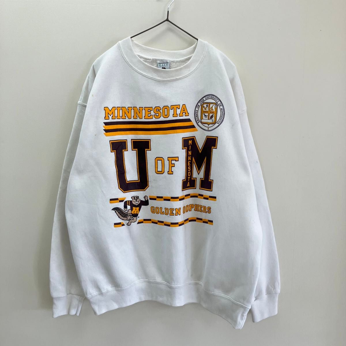 即日発送】90's古着 カレッジロゴ スウェット ホワイト メンズ 即日発送】90's古着 カレッジロゴ スウェット ホワイト メンズ