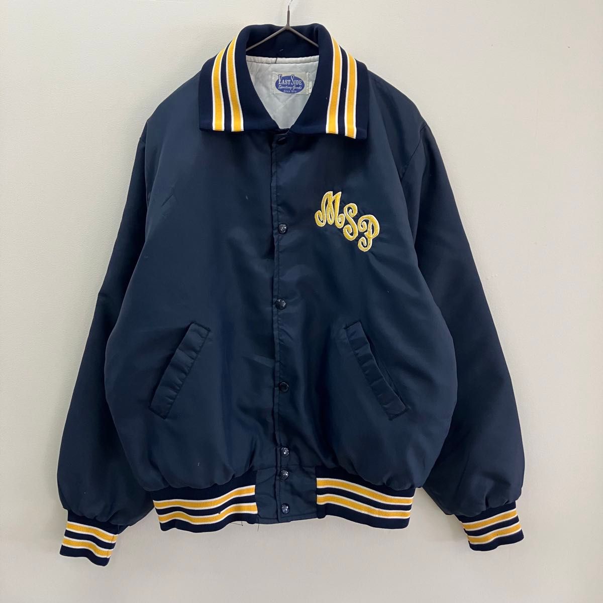 美品】90s古着 スタジャン ブルゾン メンズ ネイビー L|Yahoo 美品】90s古着 スタジャン ブルゾン メンズ ネイビー L|Yahoo