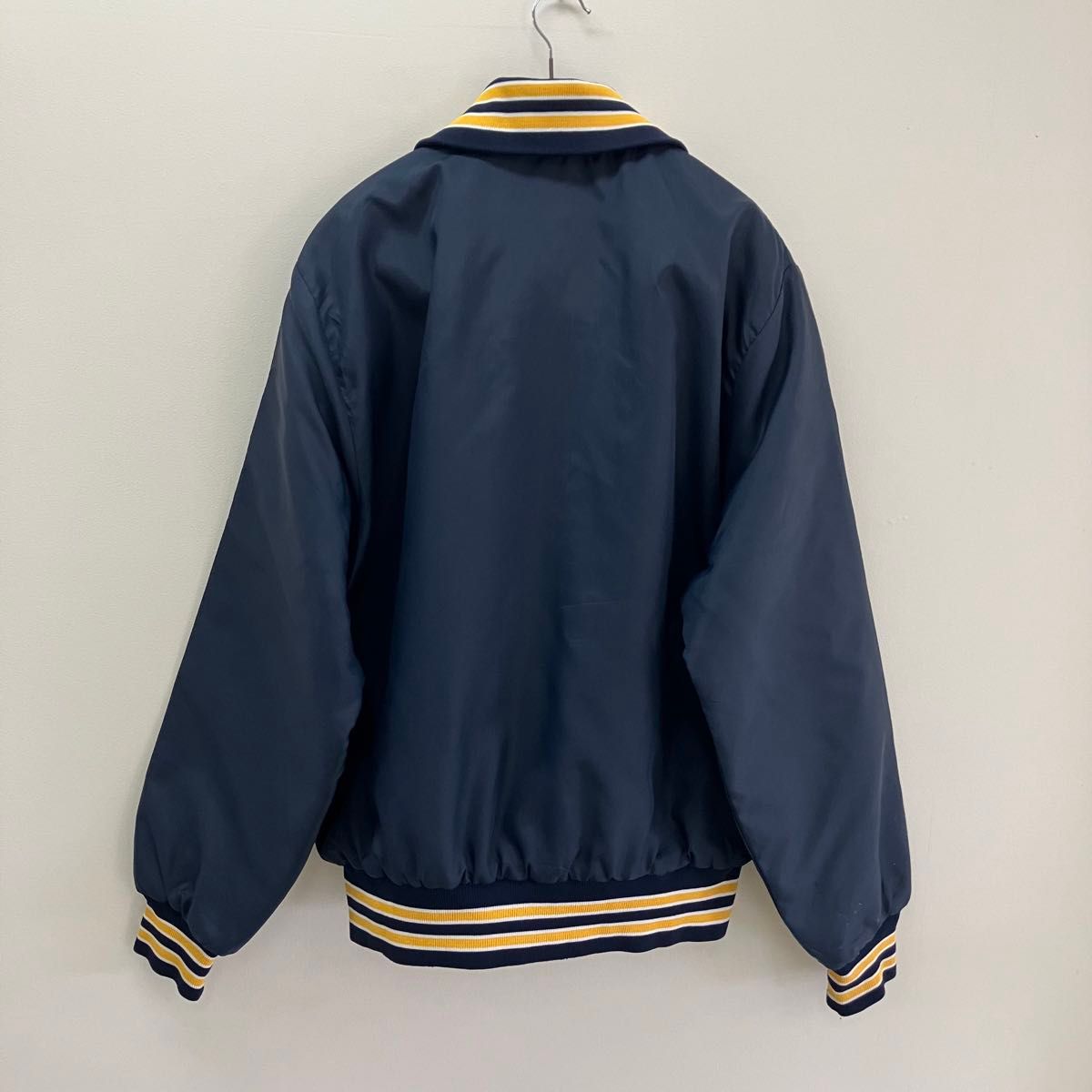 美品】90s古着 スタジャン ブルゾン メンズ ネイビー L|Yahoo 美品】90s古着 スタジャン ブルゾン メンズ ネイビー L|Yahoo