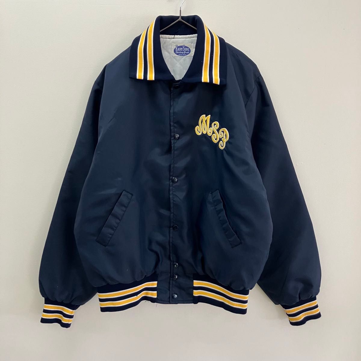 美品】90s古着 スタジャン ブルゾン メンズ ネイビー L|Yahoo 美品】90s古着 スタジャン ブルゾン メンズ ネイビー L|Yahoo