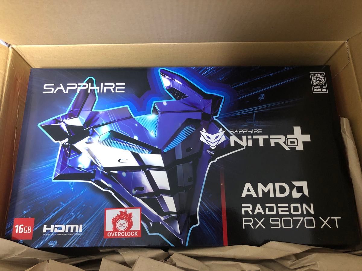 新品未開封 SAPPHIRE NITRO+ Radeon RX 9070 XT GAMING OC 16GB 新品未開封 SAPPHIRE NITRO+ Radeon RX 9070 XT GAMING OC 16GB