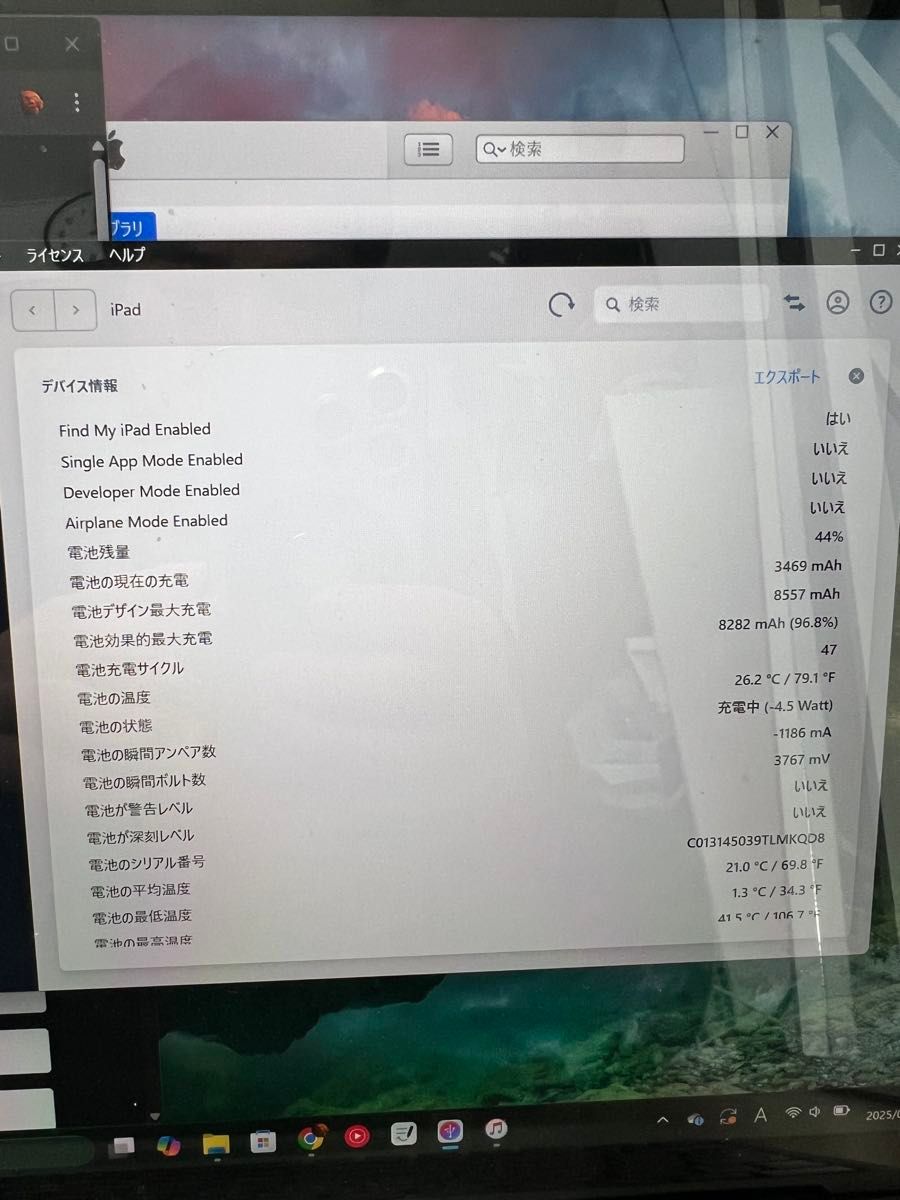 iPad 第9世代 64GB バッテリー最大容量96 8% 充放電回数47回 iPad 第9世代 64GB バッテリー最大容量96 8% 充放電回数47回