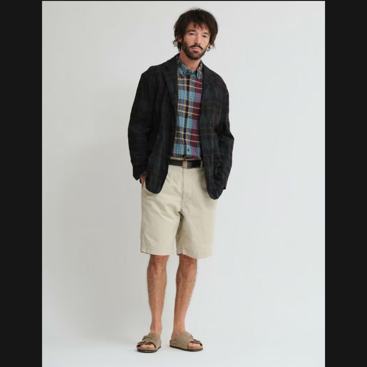 SAGE DE CRET/マドラス墨コーティングカバーオールジャケット SAGE DE CRET/マドラス墨コーティングカバーオールジャケット
