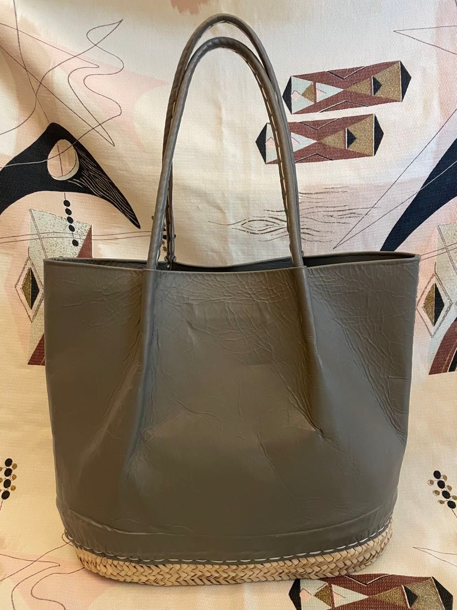 USED ワランワヤン WARANGWAYAN ノスノス Gray かごバッグ 羊革 USED ワランワヤン WARANGWAYAN ノスノス Gray かごバッグ 羊革