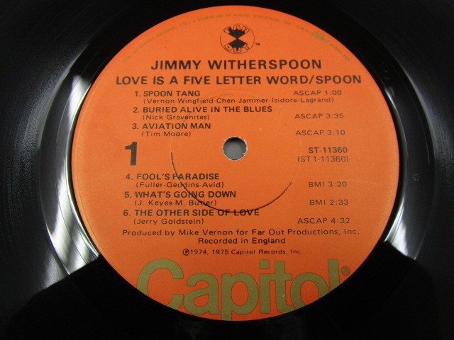 【BLUES LP】JIMMY WITHERSPOON / LOVE IS A FIVE LETTER WORD_画像2