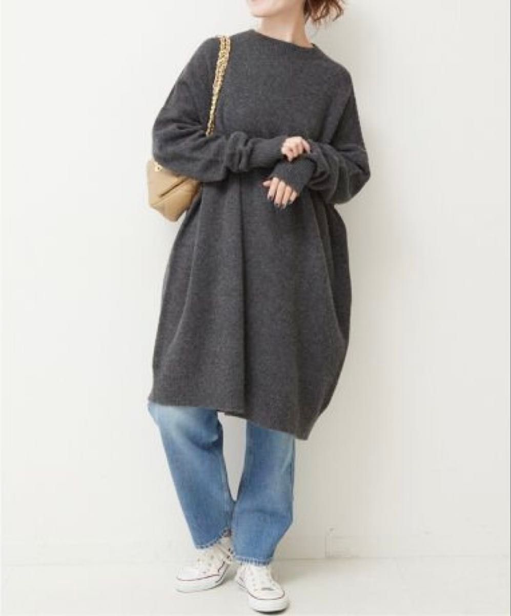 Spick and Span ロングスリーブワイドチュニック丈プルオーバー Spick and Span ロングスリーブワイドチュニック丈プルオーバー