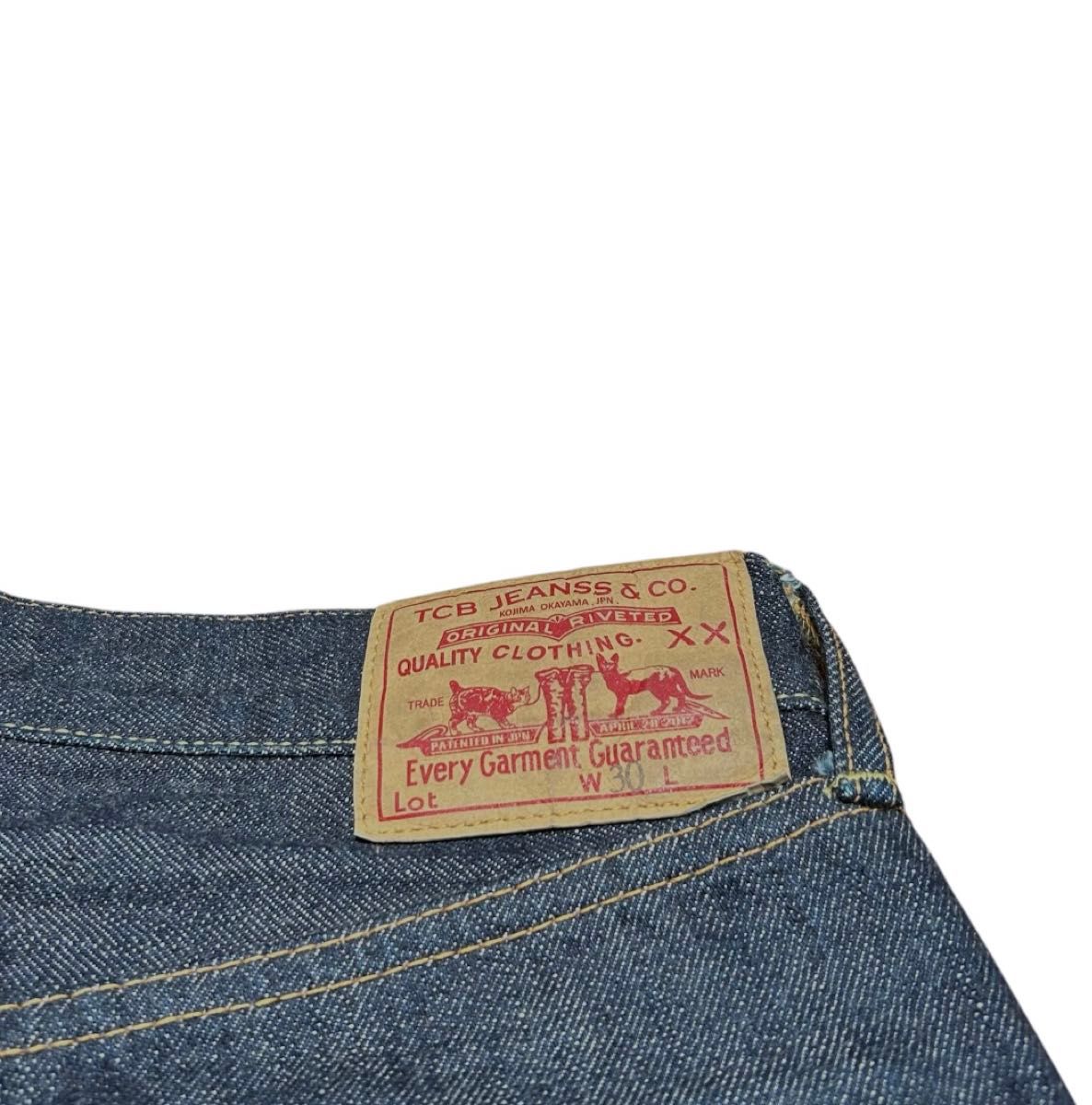 希少】廃盤品】TCB JEANS 50's 旧パッチ W30 ジーンズ 赤耳 希少】廃盤品】TCB JEANS 50's 旧パッチ W30 ジーンズ 赤耳