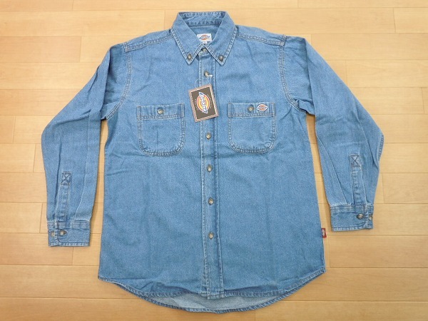 g241★新品★サイズ S★DICKIES ディッキーズ FB460U デニムシャツ★ワークシャツ ボンマックス★カラー7 ブルー★即決★_画像1