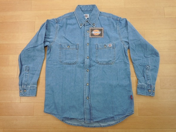 g250★新品★サイズ S★DICKIES ディッキーズ FB460U デニムシャツ★ワークシャツ ボンマックス★カラー7 ブルー★即決★_画像1