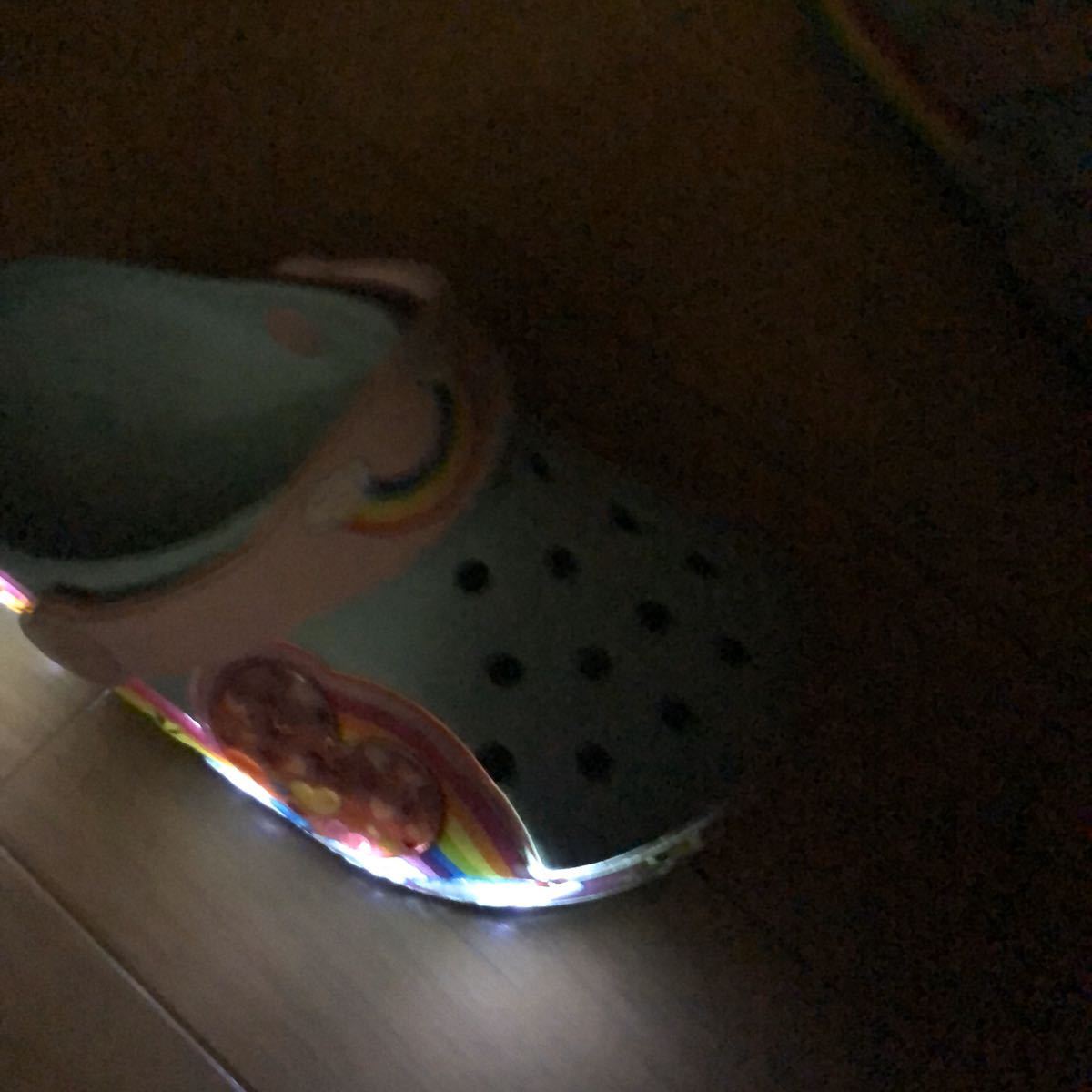  Crocs 15.5cm 15cm светится сандалии девочка Kids Kids crocs бледно-голубой ребенок 