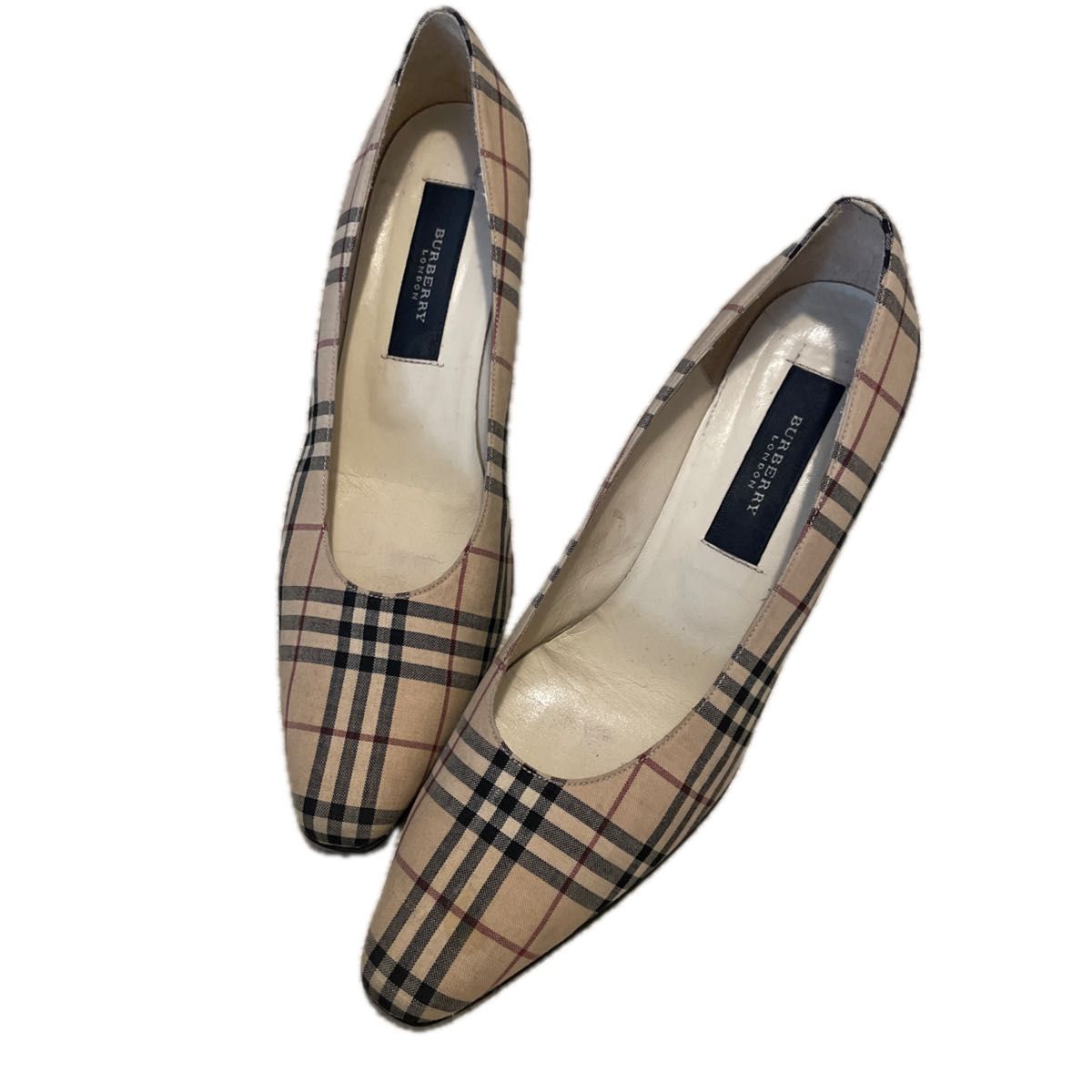 BURBERRY LONDON バーバリー チェック パンプス ベージュ23 BURBERRY LONDON バーバリー チェック パンプス ベージュ23