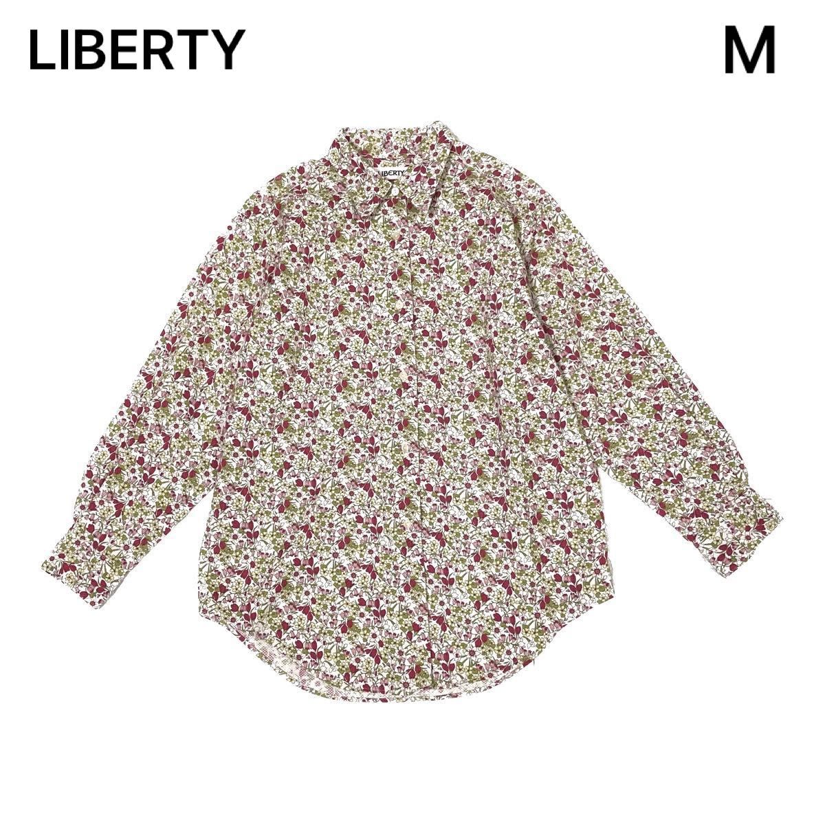 LIBERTY リバティ シャツ フラワー 小花 長袖 Mサイズ 日本製 LIBERTY リバティ シャツ フラワー 小花 長袖 Mサイズ 日本製