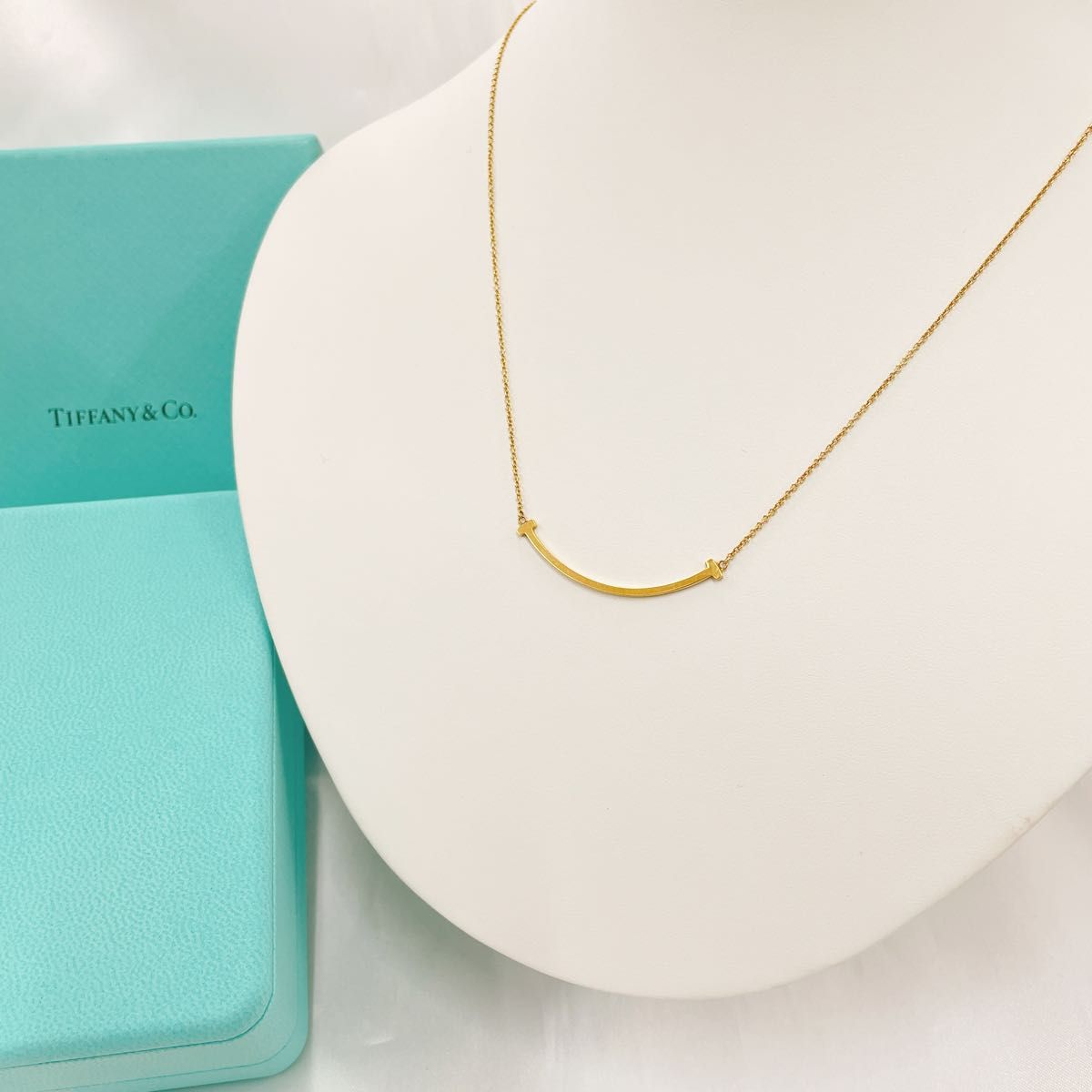 TIFFANY&Co ティファニー Tスマイル ネックレス スモール K18 TIFFANY&Co ティファニー Tスマイル ネックレス スモール K18