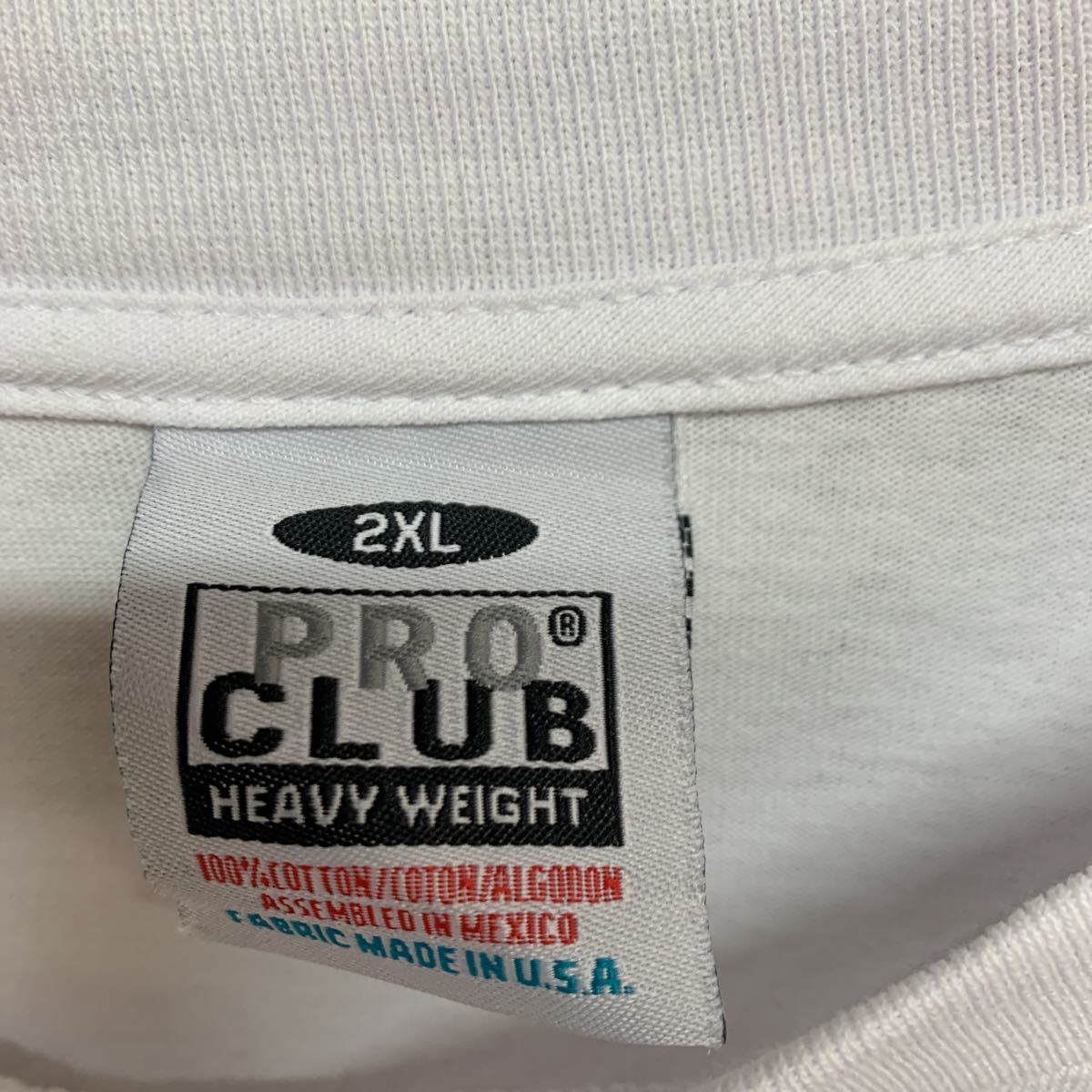 プロクラブ　Pro club オーバー　サイズ　Tシャツ　ビッグ　シルエット　白　ホワイト　キング　未使用　2XL 半袖　アメリカ製_画像2