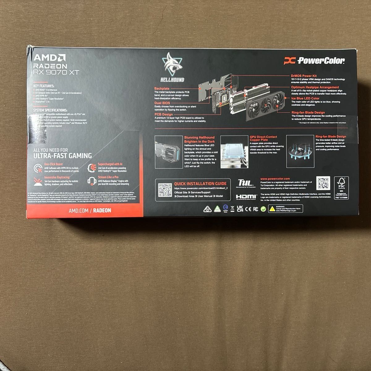 ほぼ未使用 Powercolor Radeon RX9070XT 搭載 グラフィック ほぼ未使用 Powercolor Radeon RX9070XT 搭載 グラフィック