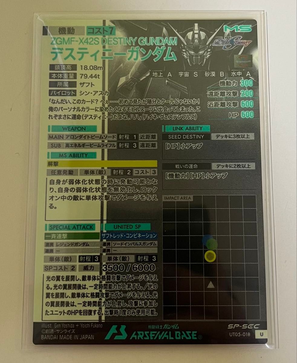 アーセナルベース デスティニーガンダム SP SEC シークレット アーセナルベース デスティニーガンダム SP SEC シークレット