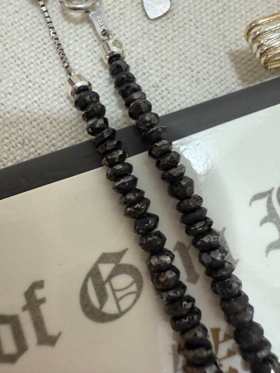 ブラックダイヤモンド ネックレス 天然ダイヤモンド k18wg 50 ブラックダイヤモンド ネックレス 天然ダイヤモンド k18wg 50