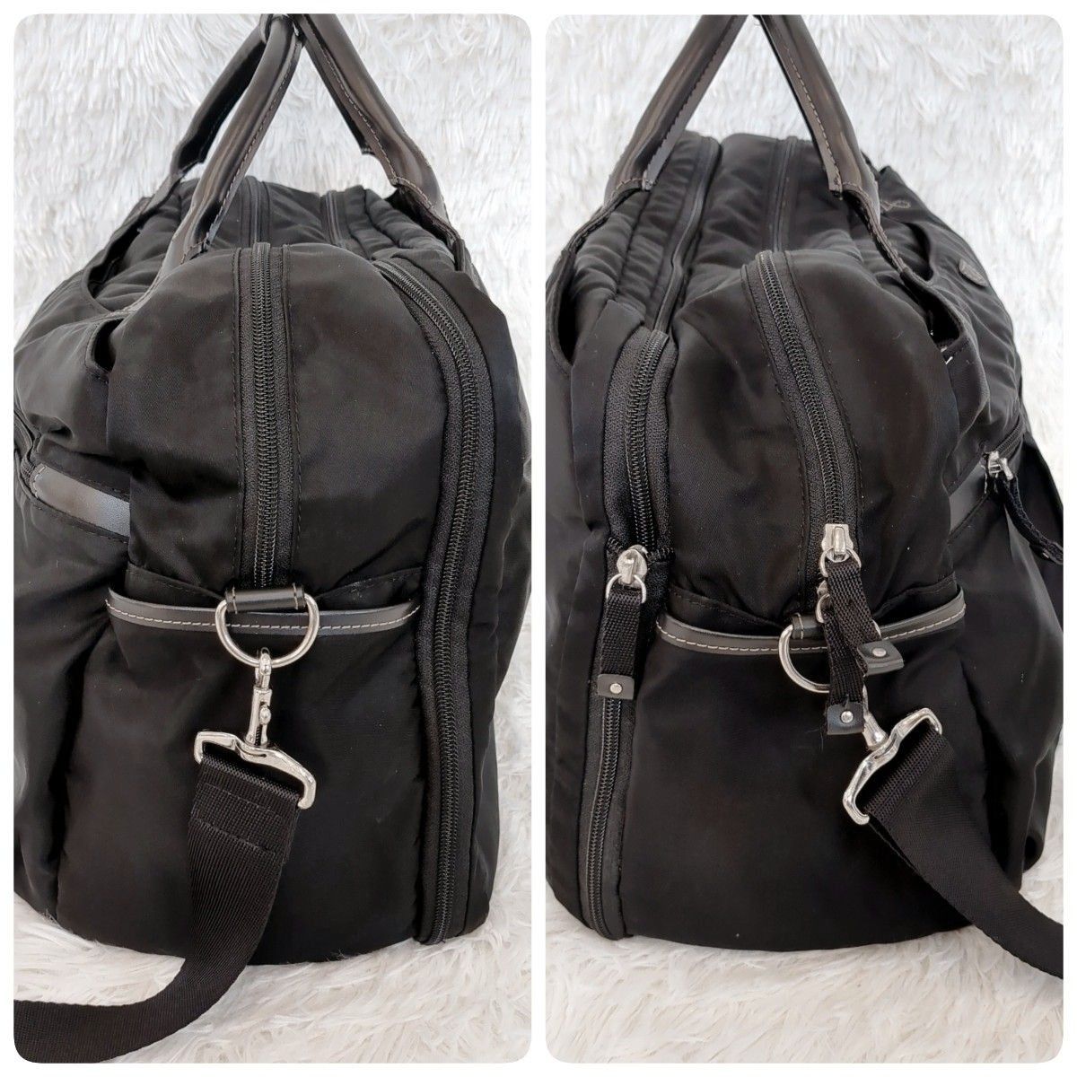 極美品エースACE 2wayショルダー ナイロンボストンバッグ ブラック 拡張 美品 エースACE 2way ナイロン ボストンバッグ ブラック 拡張