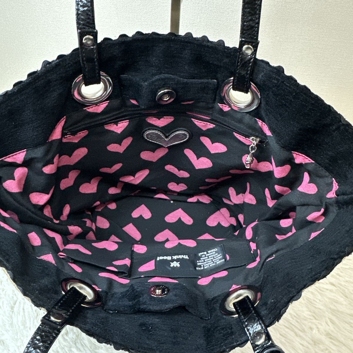 Think Bee バケツ型 ハンドバッグ 花柄 トートバッグ ビジュー Think Bee バケツ型 ハンドバッグ 花柄 トートバッグ ビジュー
