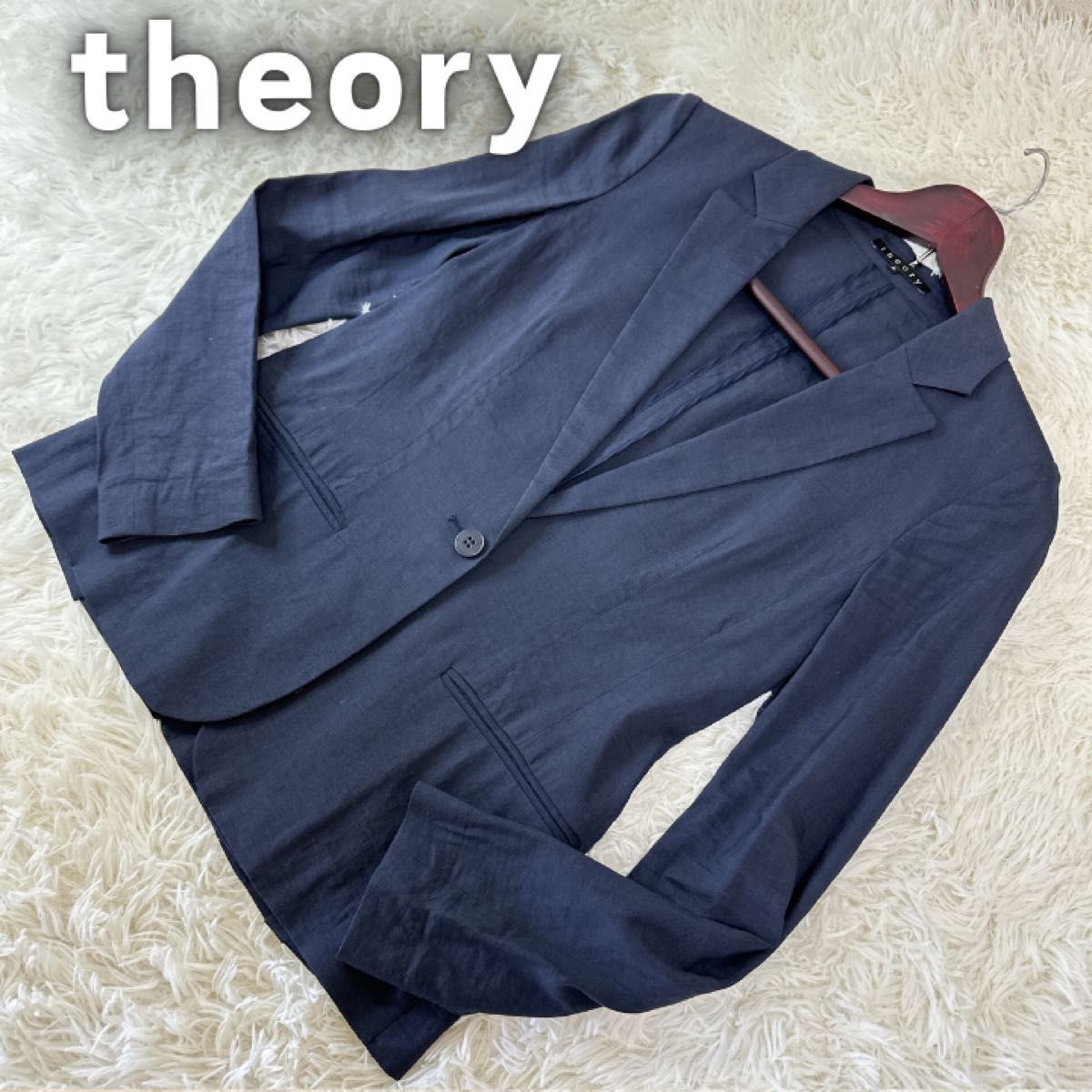 Theory セオリー テーラードジャケットリネン混 サイドベンツ Theory セオリー テーラードジャケットリネン混 サイドベンツ