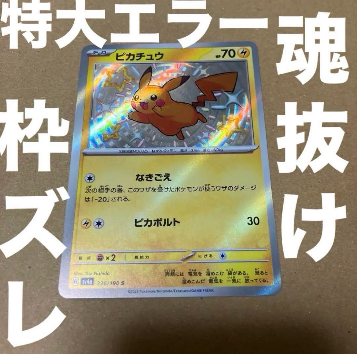 魂抜け エラー ピカチュウs 色違い 枠ズレ シャイニートレジャー 魂抜け エラー ピカチュウs 色違い 枠ズレ シャイニートレジャー