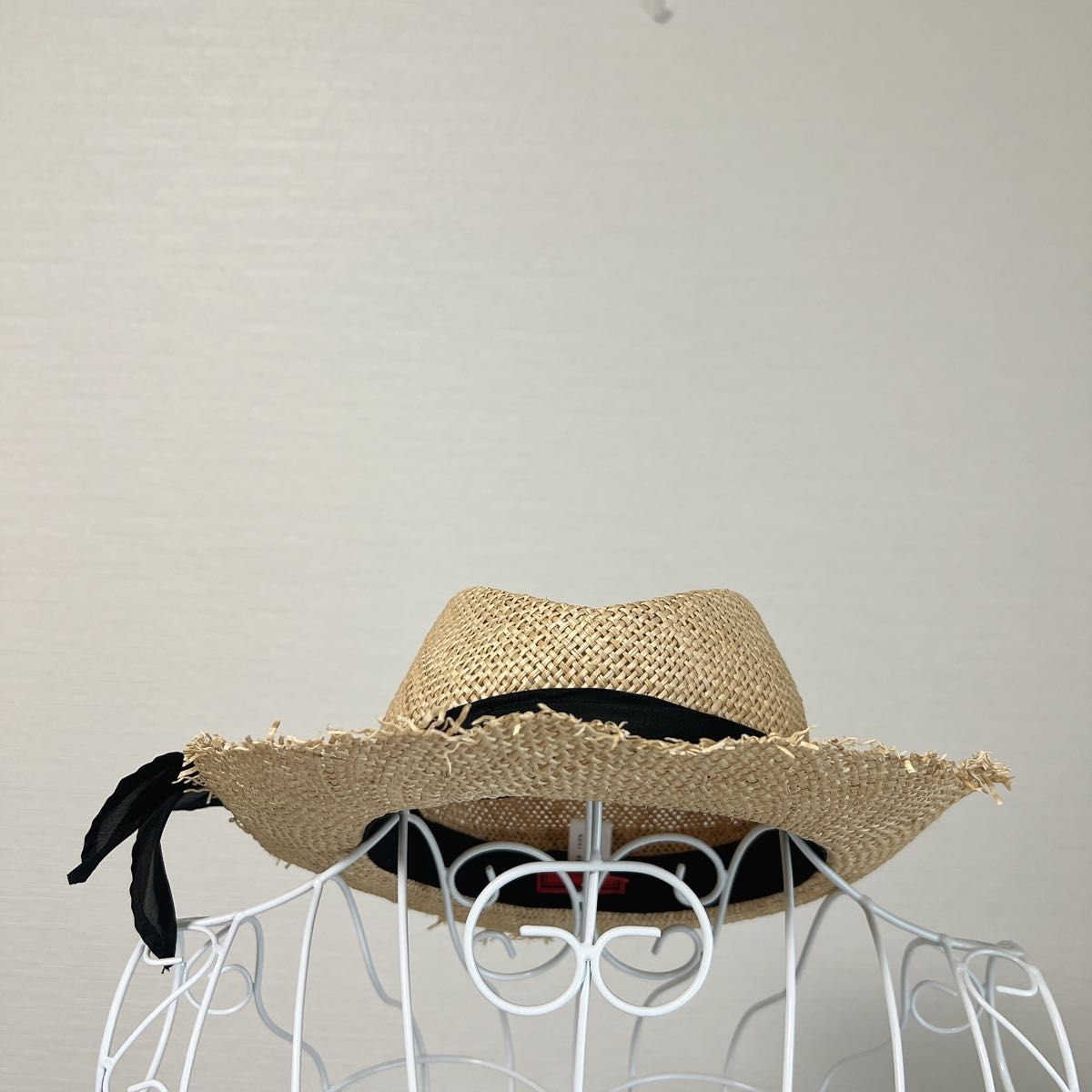美品】Sugri スグリ ストローハット 麦わら帽子 日本製 58cm 美品】Sugri スグリ ストローハット 麦わら帽子 日本製 58cm