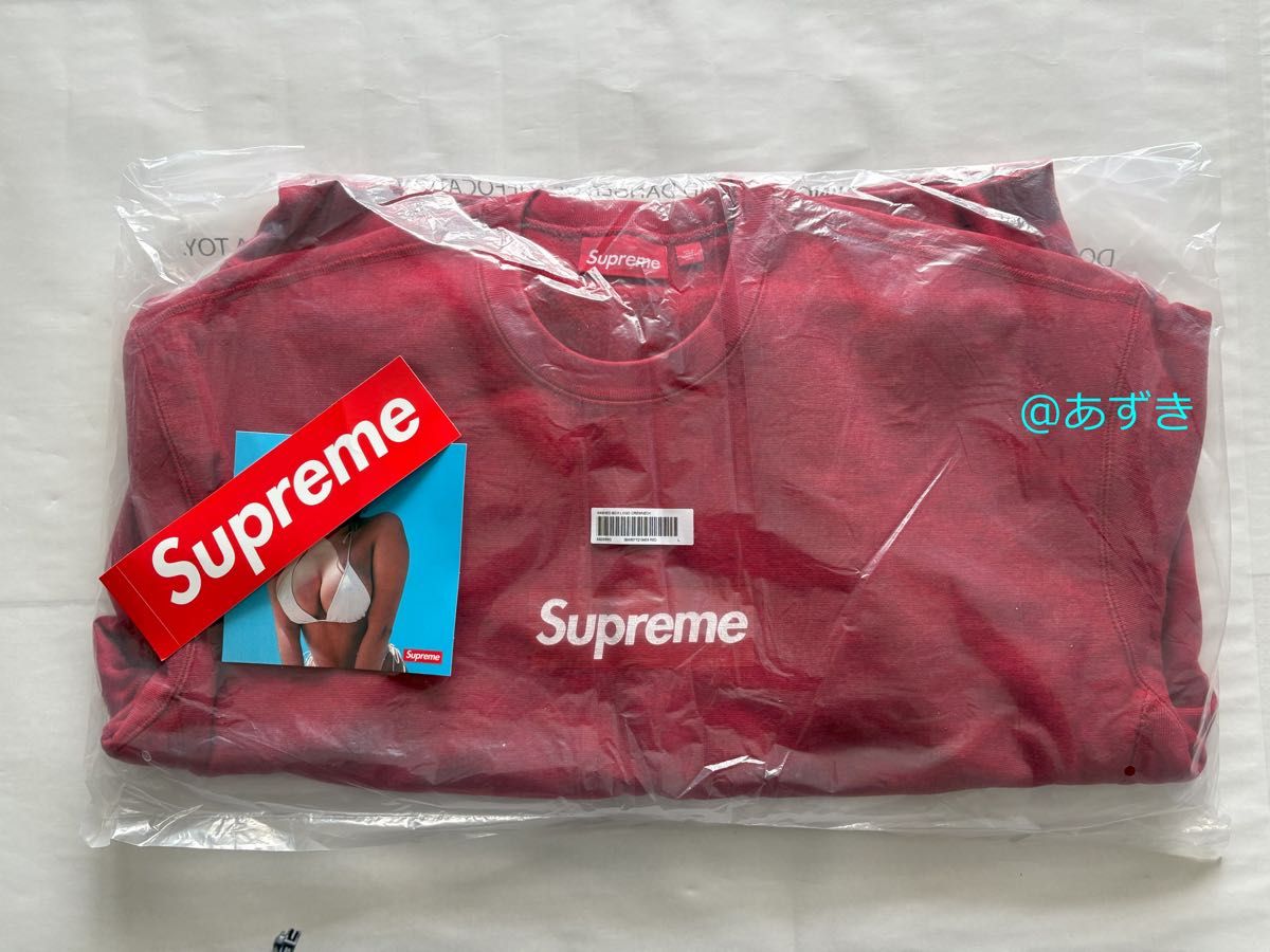 Supreme Washed Box Logo Crewneck Red シュプリーム ウォッシュ Supreme Washed Box Logo Crewneck Red シュプリーム ウォッシュ