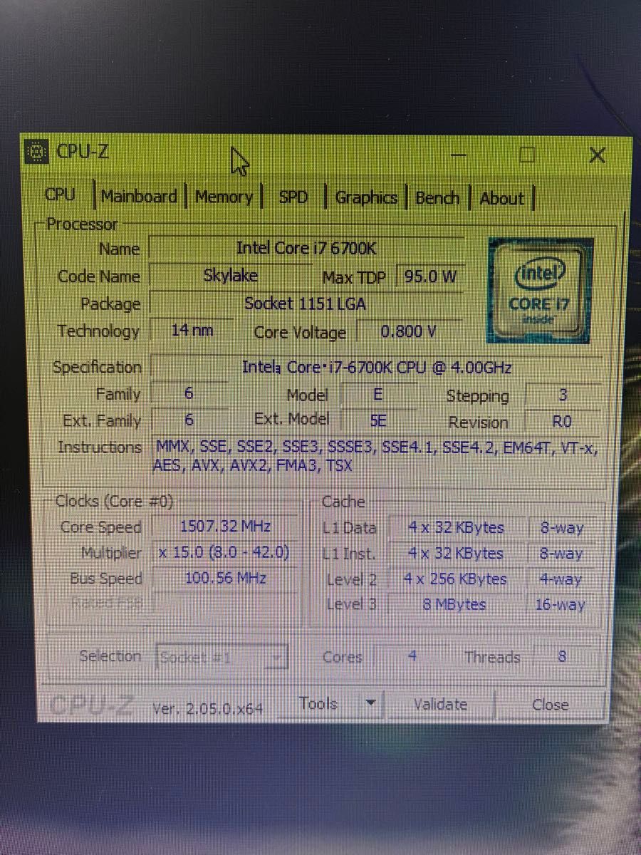 動作確認済み Intel core i7 6700K SR2L0 4 00GHZ X624C413 中古 動作確認済み Intel core i7 6700K SR2L0 4 00GHZ X624C413 中古