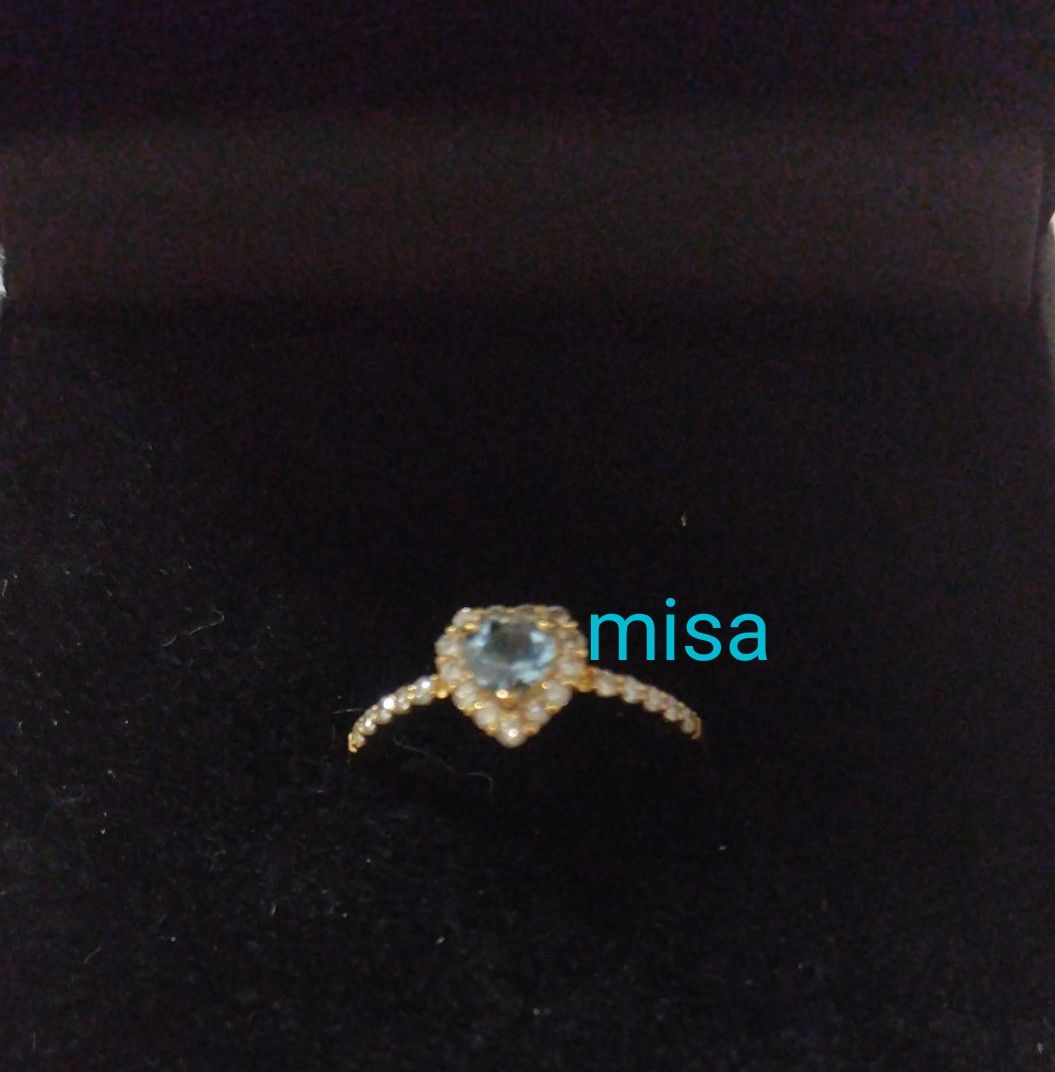 ダイヤモンド アクアマリン ハート リング 指輪 ハートシェイプ ダイヤモンド アクアマリン ハート リング 指輪 ハートシェイプ