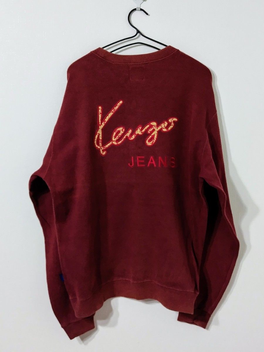 希少 KENZO ケンゾー バック ロゴ 刺繍 スウェット トレーナー 希少 KENZO ケンゾー バック ロゴ 刺繍 スウェット トレーナー