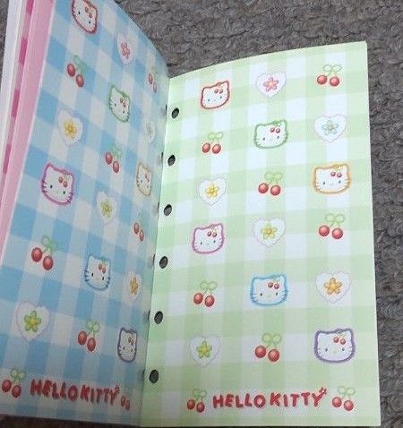 キティ シール帳 手帳 6穴 さくらんぼ 平成レトロ レトロ 平成 キティ シール帳 手帳 6穴 さくらんぼ 平成レトロ レトロ 平成