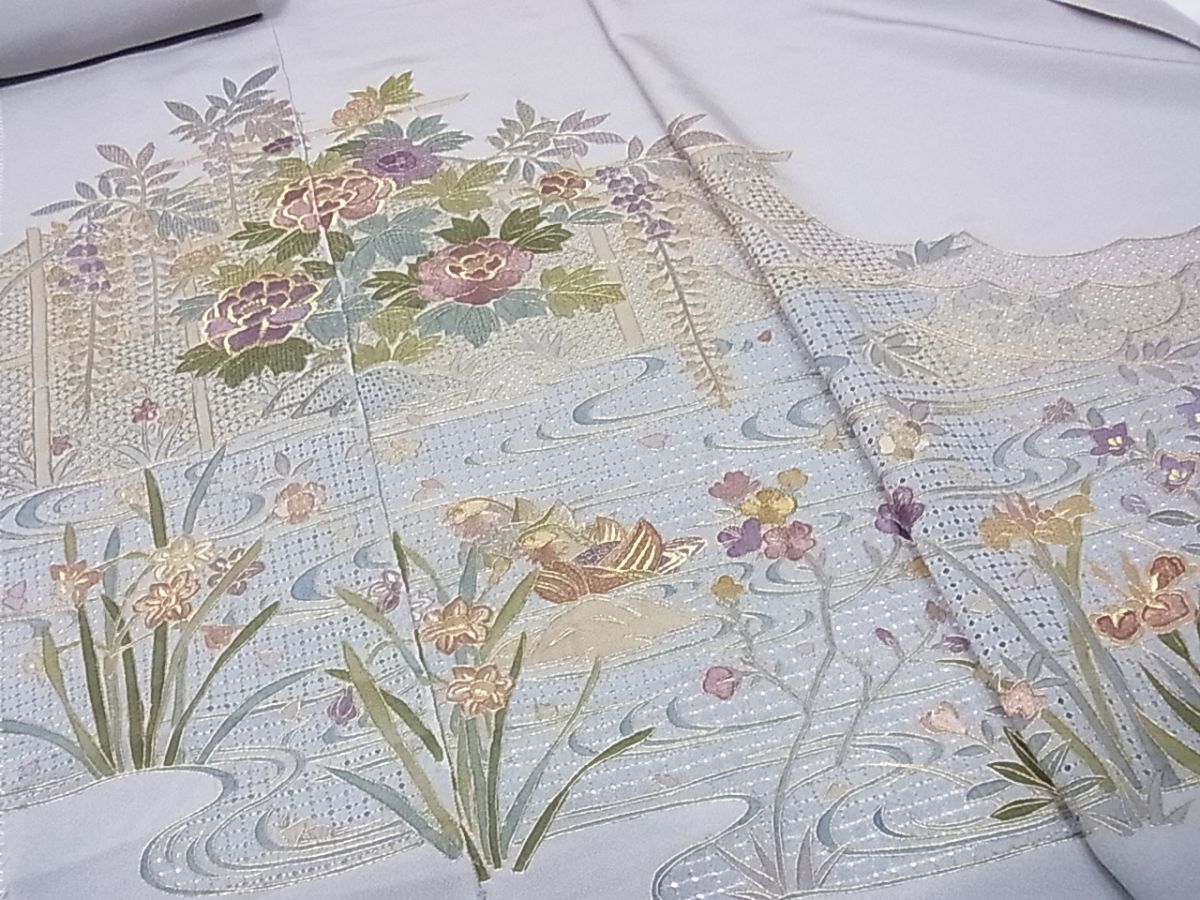 eふれんず◇中国三大刺繍 汕頭刺繍 蘇州刺繍 訪問着 反物 解き eふれんず◇中国三大刺繍 汕頭刺繍 蘇州刺繍 訪問着 反物 解き