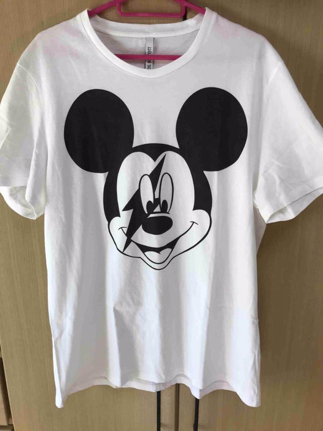 国内正規 18SS Neil Barrett ニールバレット Disney ディズニー Micky ミッキー BOLT ボルト サンダーボルト Tシャツ カットソー 白 L_画像1