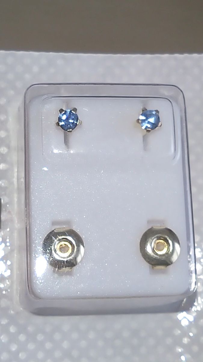 星型 サファイア 医療用 サージカルステンレス ピアス 24KGP 4mm 20G ピアス イエローゴールド キラキラ 青