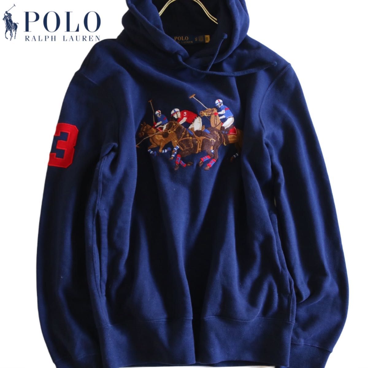 POLO RALPH LAUREN】美品 現行タグ パーカー ポロ競技刺繍 POLO RALPH LAUREN】美品 現行タグ パーカー ポロ競技刺繍