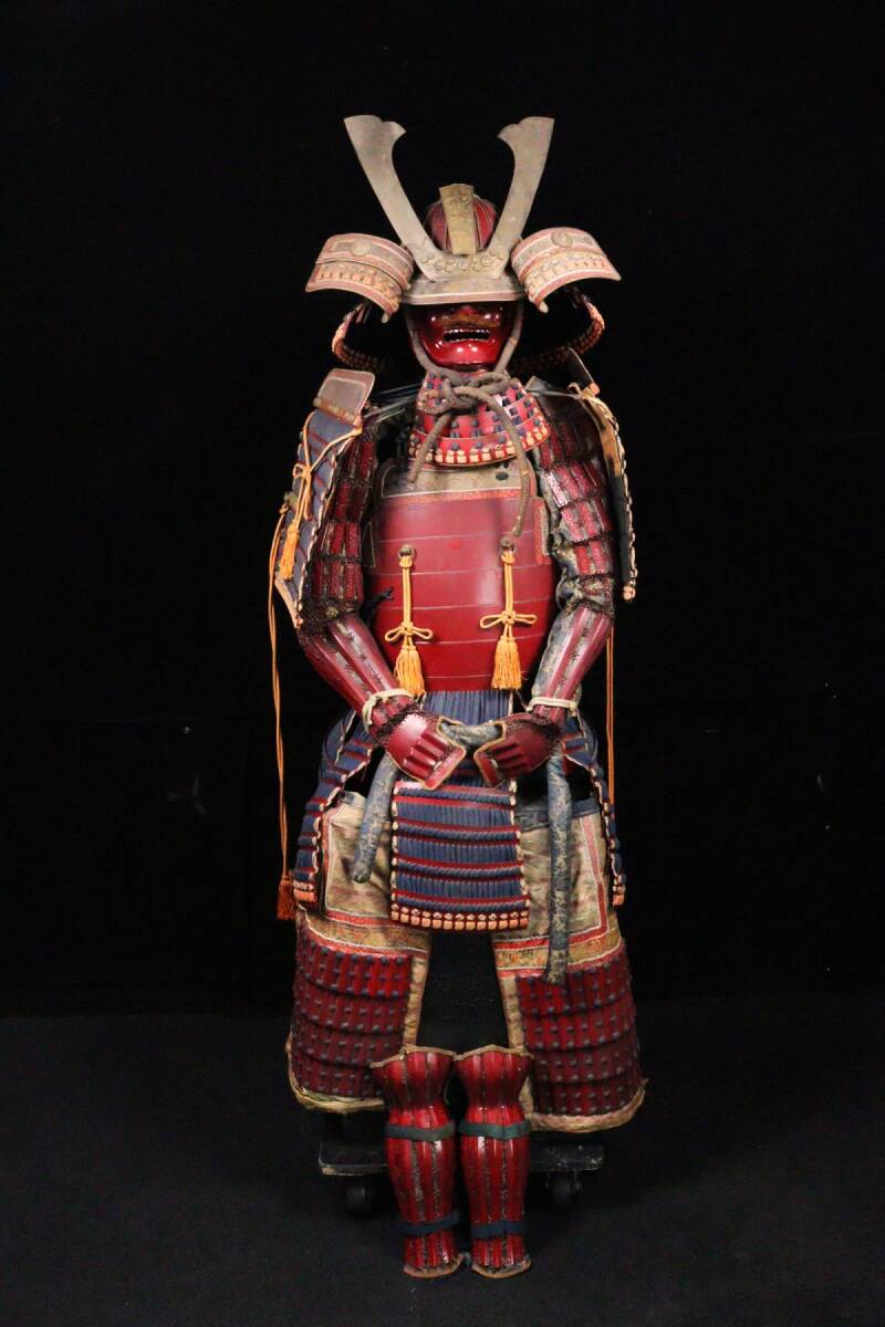 時代 鉄地 朱塗鎧一式 十間筋星兜 赤備え 鎧櫃 鎧兜 甲冑 時代 時代 鉄地 朱塗鎧一式 十間筋星兜 赤備え 鎧櫃 鎧兜 甲冑 時代