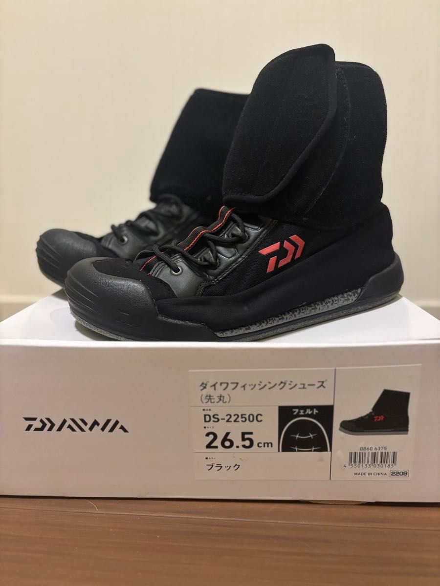ダイワ DS-2250C 26 5cm ブラック 先丸 フェルト フィッシング ダイワ DS-2250C 26 5cm ブラック 先丸 フェルト フィッシング